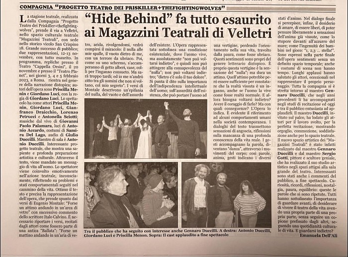 articolo Hide behind